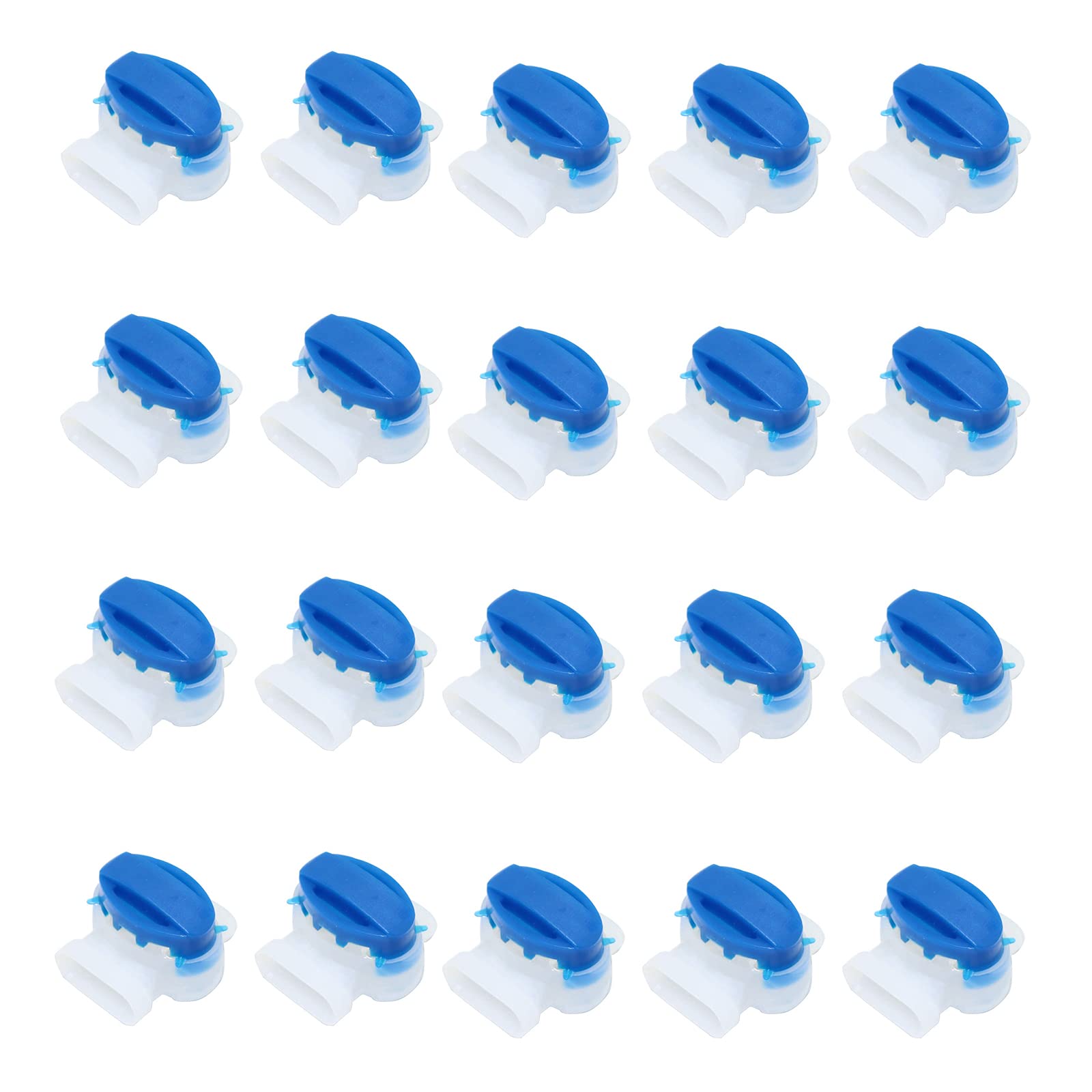 Lot de 20 connecteurs de câbles électriques étanches à sertir remplis de gel pour tondeuse à gazon 314 fils épissure–connecteur 3 fils pour robot tondeuse à gazon Automower extérieur jardin 20 pièces