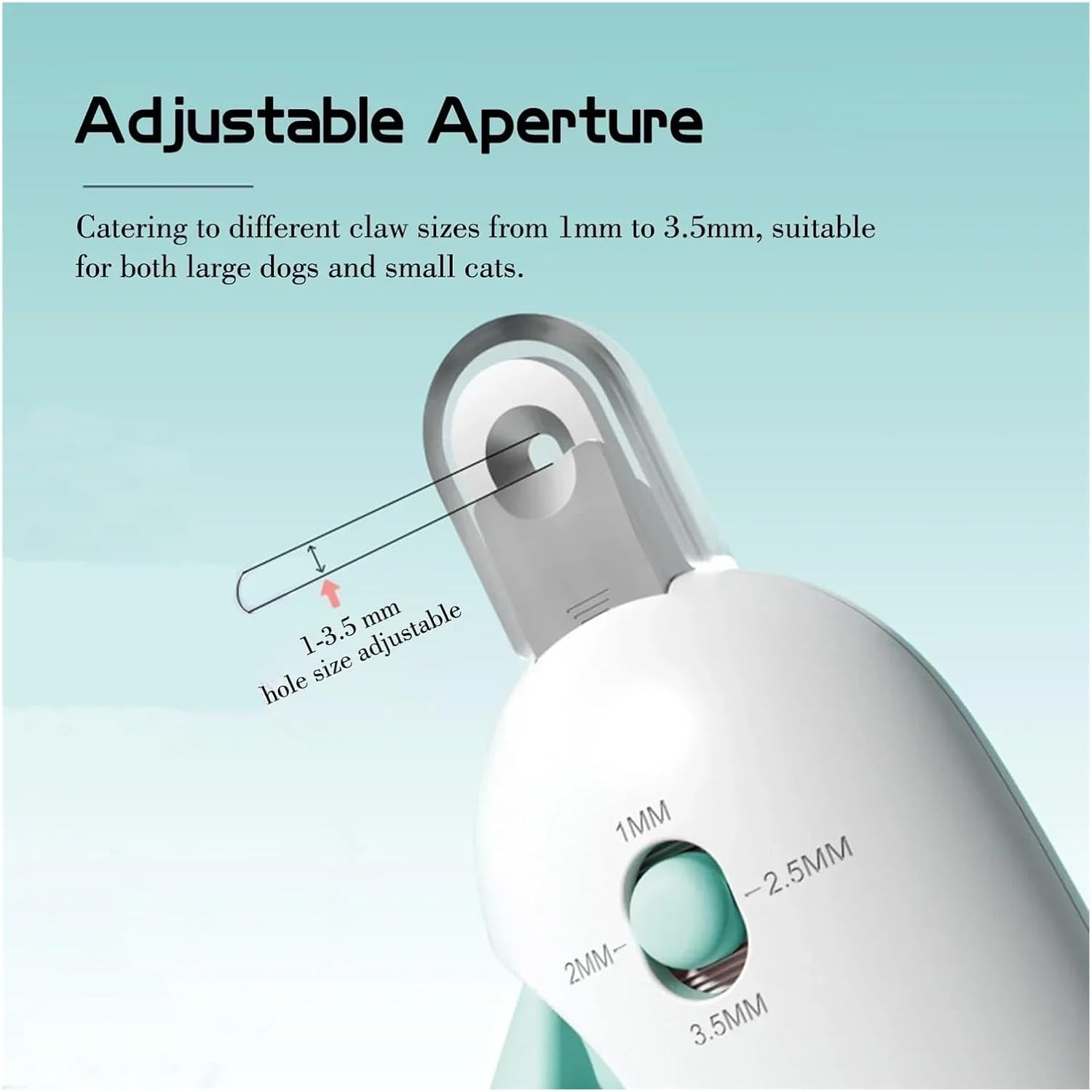 Professional Pet Nail Clippers with Adjustable Hole Cat Dog Nail Clipper Cutter Pet Claw Trimmer Puppy Kitten Care Grooming Tool(Green-TTJ)