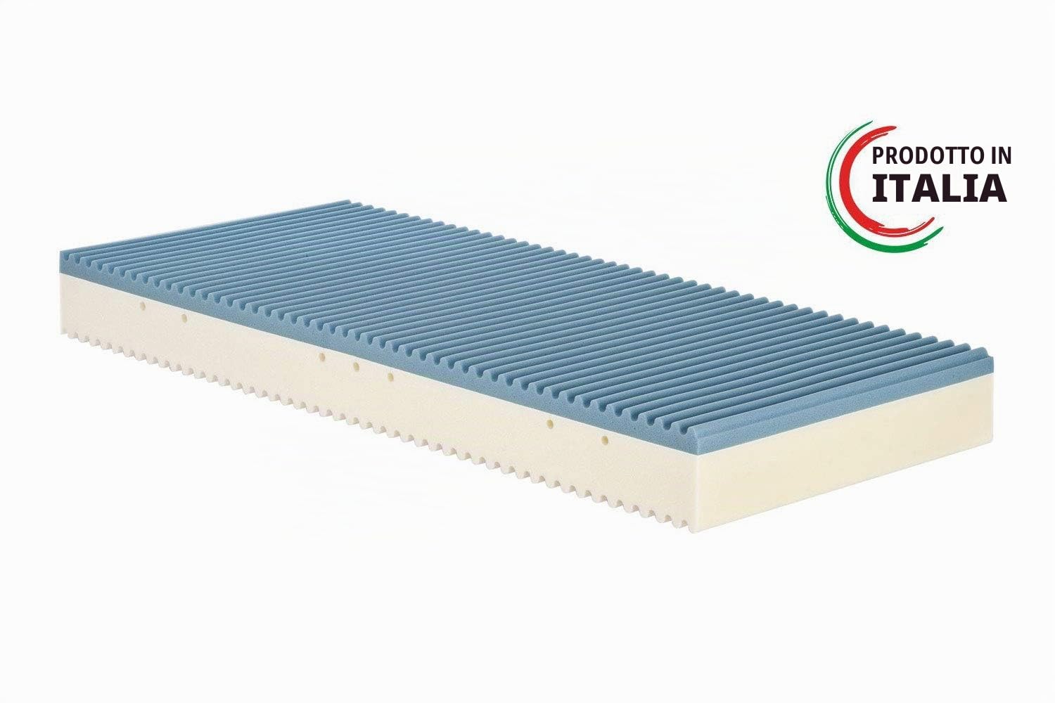Materasso Singolo Memory Onda Misura 80x190 Alto 21 cm Rivestimento Sfoderabile