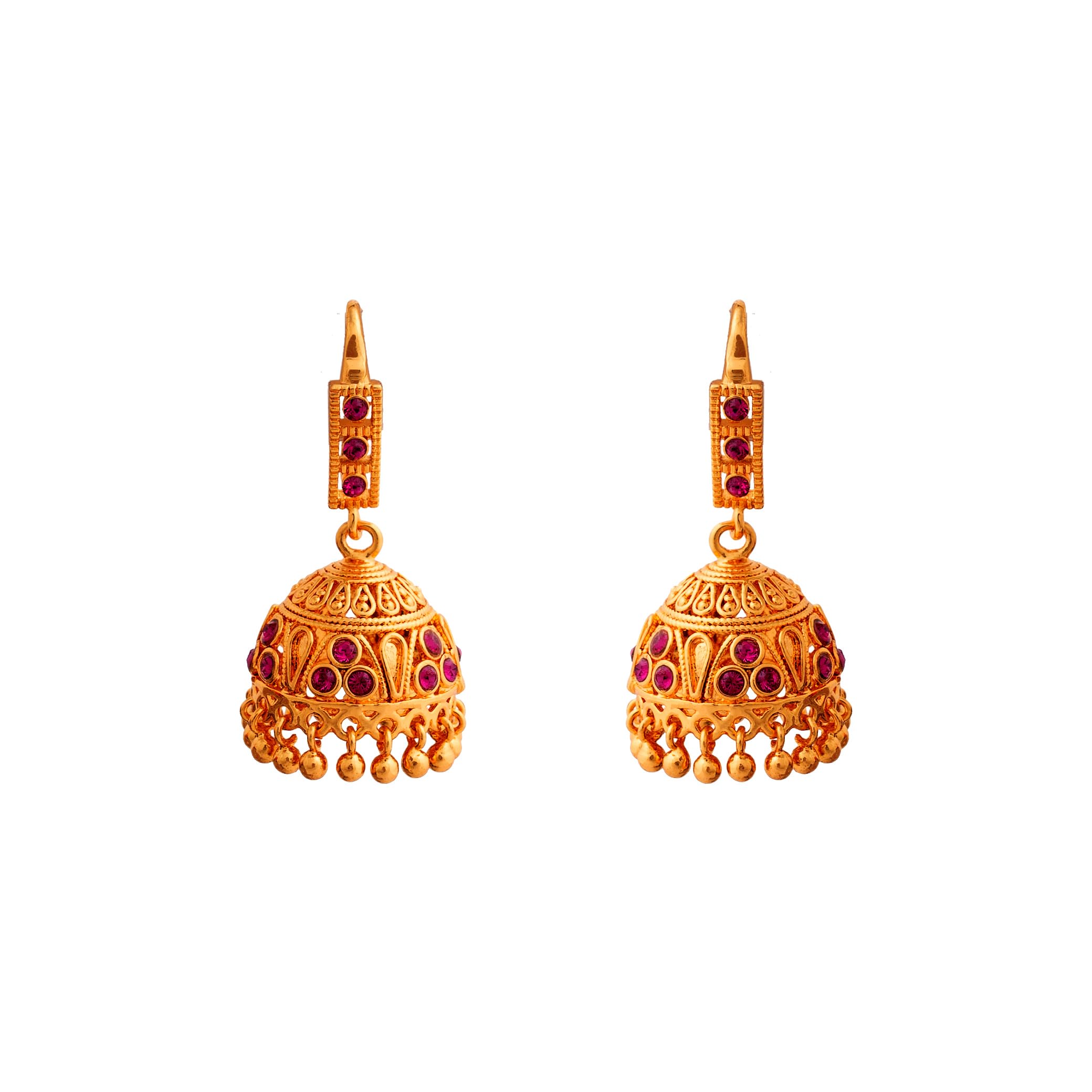 Radhas Creations imitation ruby jhumka EARRINGS for girls and women one gram gold traditional gold design No.1037 (B0B9YJP3RS) Amazon Price History, Amazon Price Tracker