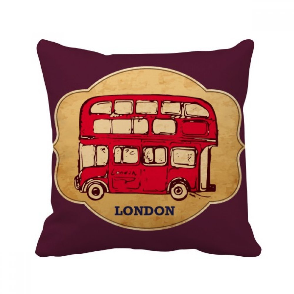 Coussin bus de Londres 40x40 cm cadeau ideal pour passionne du Royaume-Uni