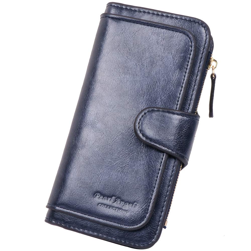 Pearl Angeli Womens Wallet Pu Leather Rfid Blocking Large Capacity