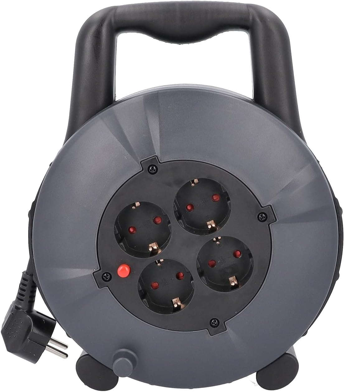 Brennenstuhl Vario Line Kabelbox 4-fach/Mini-Kabeltrommel (Indoor-Kabeltrommel für Haushalt, 10m