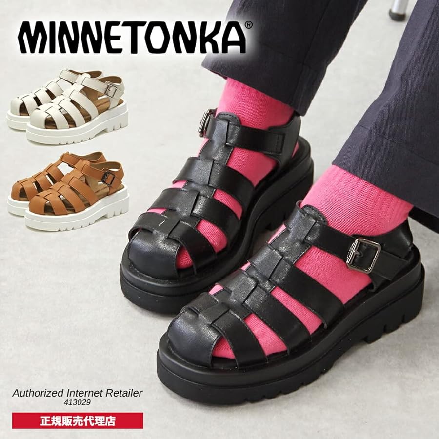 MINNETONKA  ミネトンカ グルカサンダル 厚底サンダル Minnetonka ミネトンカ公式 MINNETONKA 23M01 グルカサンダル