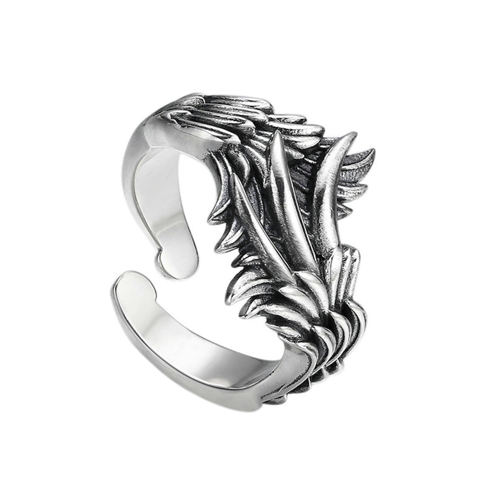 Bague en Argent 925 Homme Réglable Ouverte