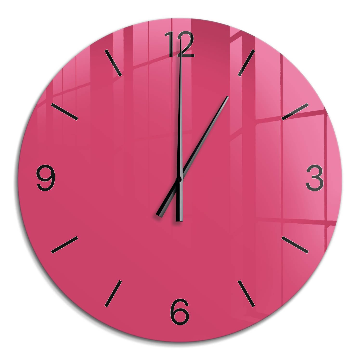 Horloge Décorative en Verre Ø 60 cm | Aiguilles Noires | Ronde