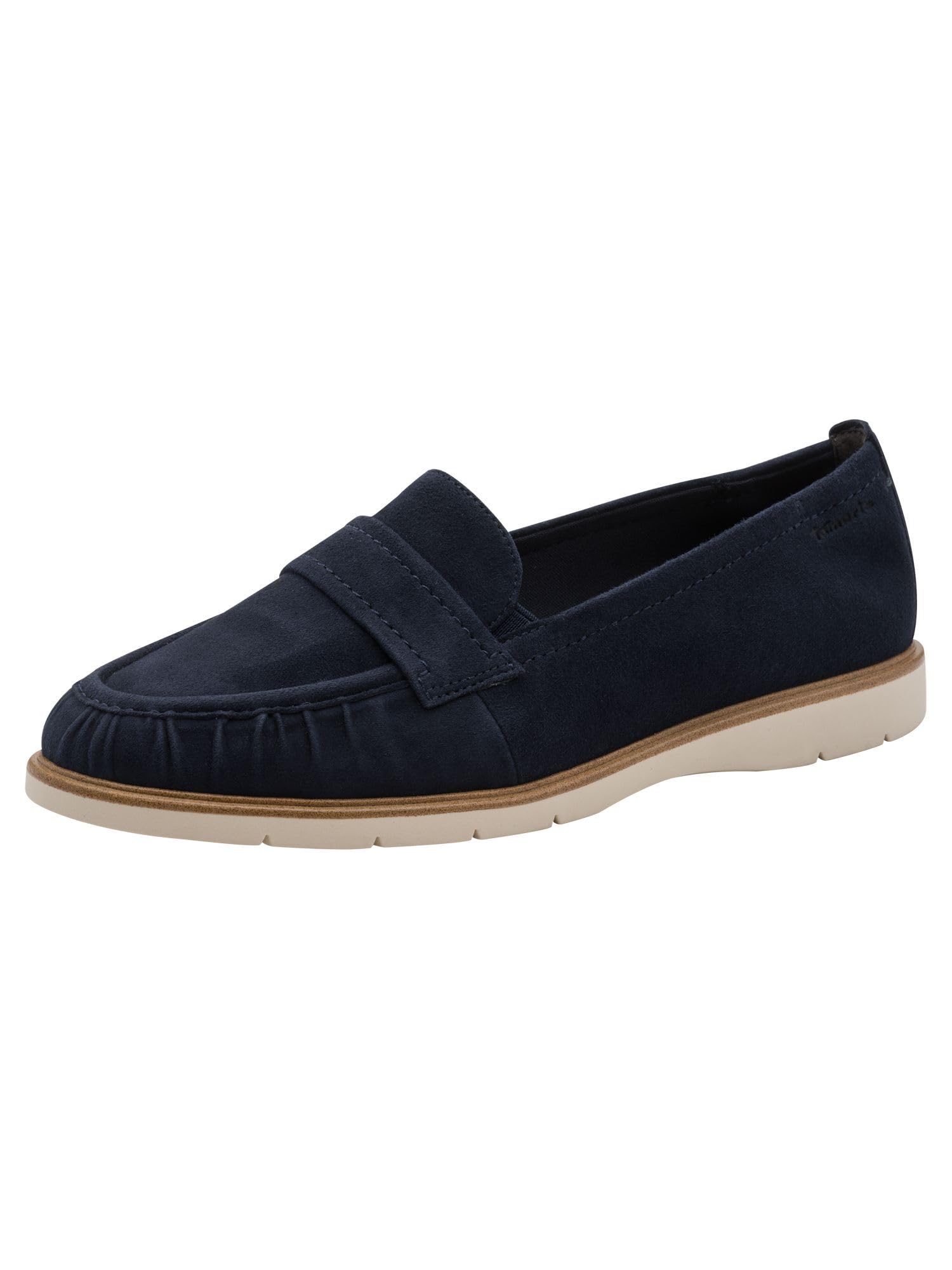 Tamaris Women's loafer flat leather blue 5.5 UK
