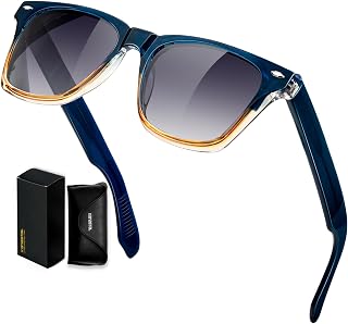KANASTAL Acetato Gafas de Sol Polarizadas Hombre y Mujer UV400 | Estuche de Cuero, Categoría 3, Ideales para Conducir, Via...