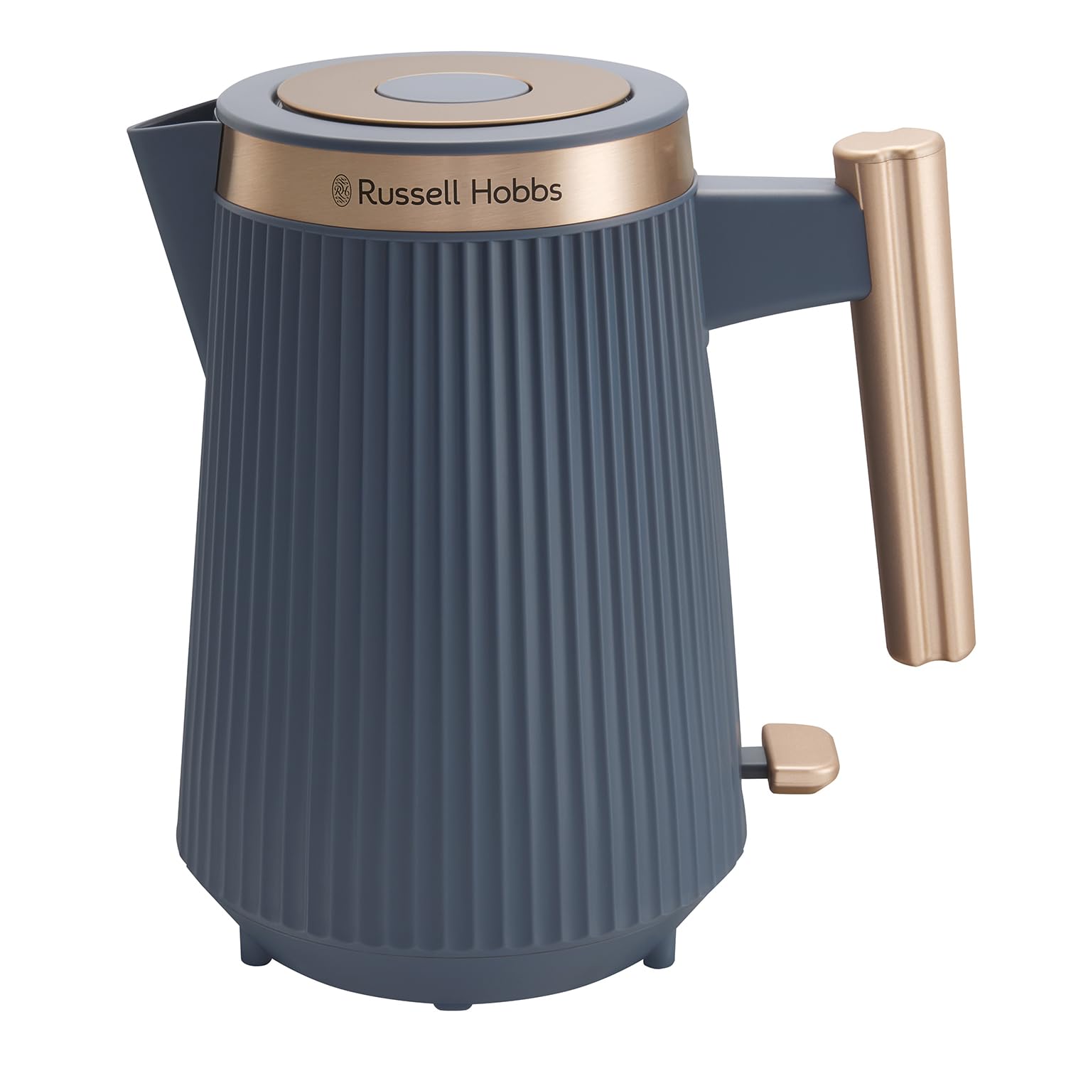 Russell Hobbs Kettle [1.7L] Brontë™ Navy (Rapid Boil, Illuminated Water Window, Auto Shut-Off, Push-to-Open Lid, PerfectPour Spout, Matte Finish/Champagne Accents, 3000W) 26752