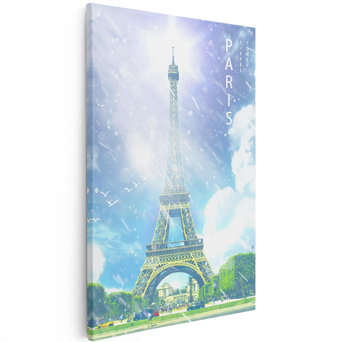 Artaza Cuadros Decoración Salón Modernos Torre Eiffel Paris - 60x90 cm - Cuadros Decorativos Skyline - Decoración Pared Ciudades Del Mundo - Lienzo Francia