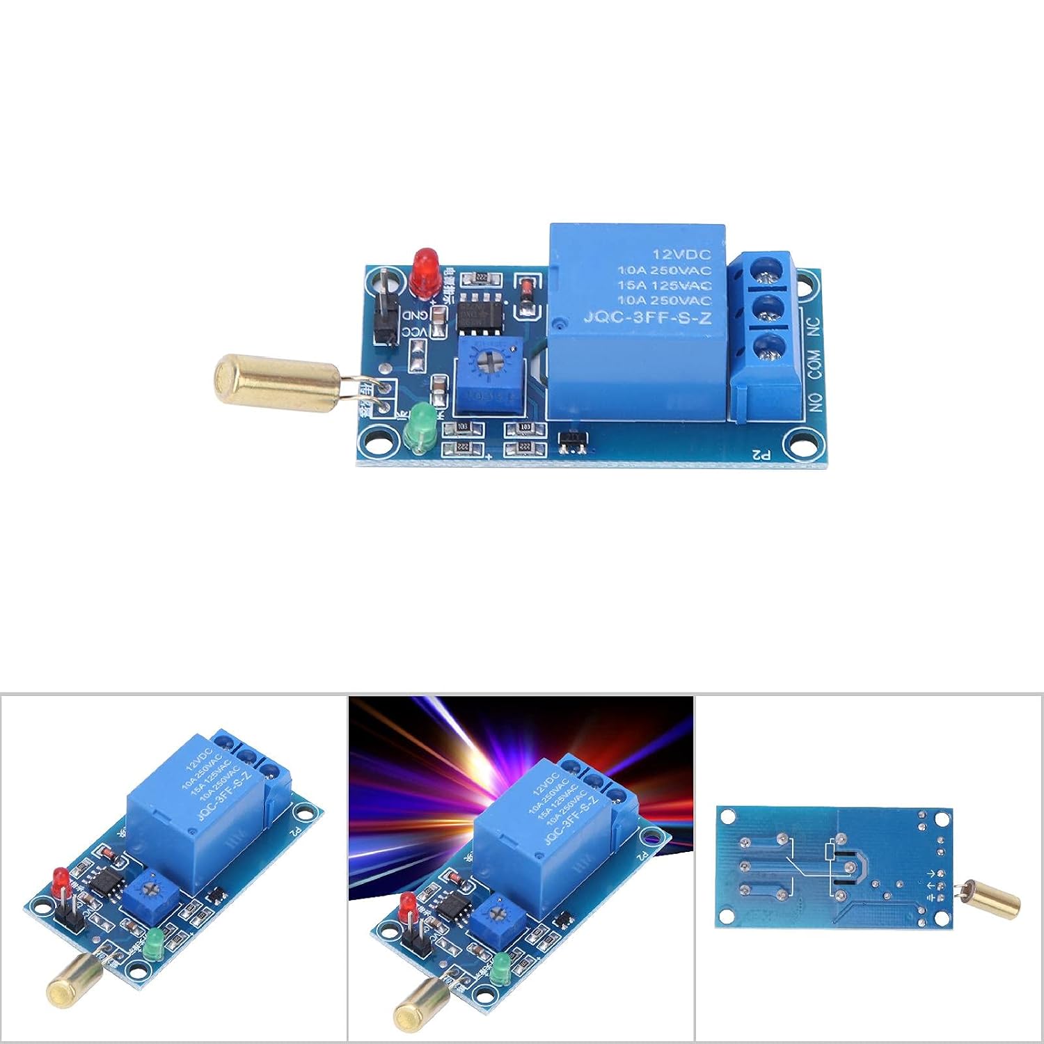 DC 12V Relay Module, Tilt Sensor Relay Board Equipment Tilt Dump Protection Alarm Trigger Module