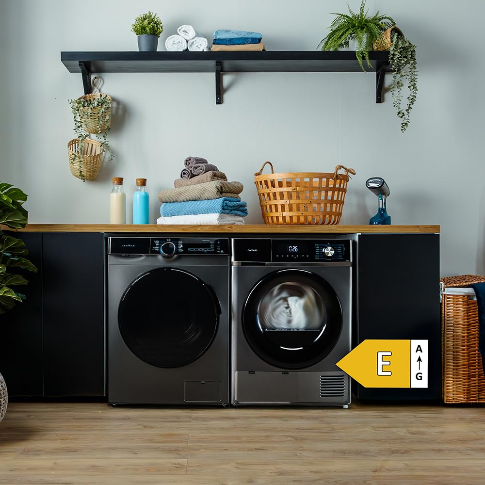 Cecotec Sèche-linge Pompe à Chaleur 8 kg Bolero Dresscode Dry 8330 Steel 15 programmes Classe E Inox