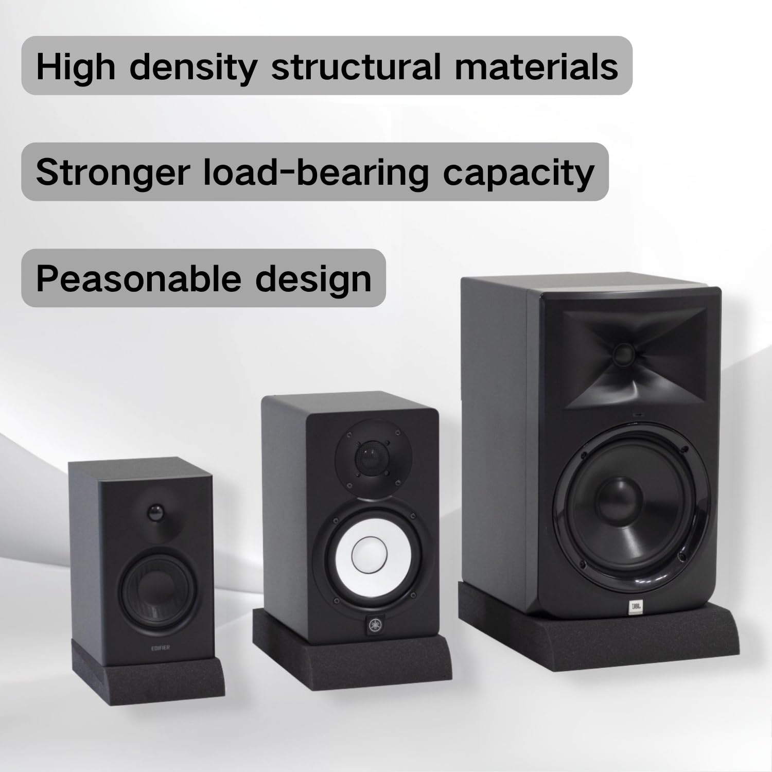 2PCS 20x28x4.2cm Speaker Sound Insulation Mat Soundproofing Mat Acoustic Foam Board Sponge Sound Absorbing Pad Sound Reinforcement Cushion