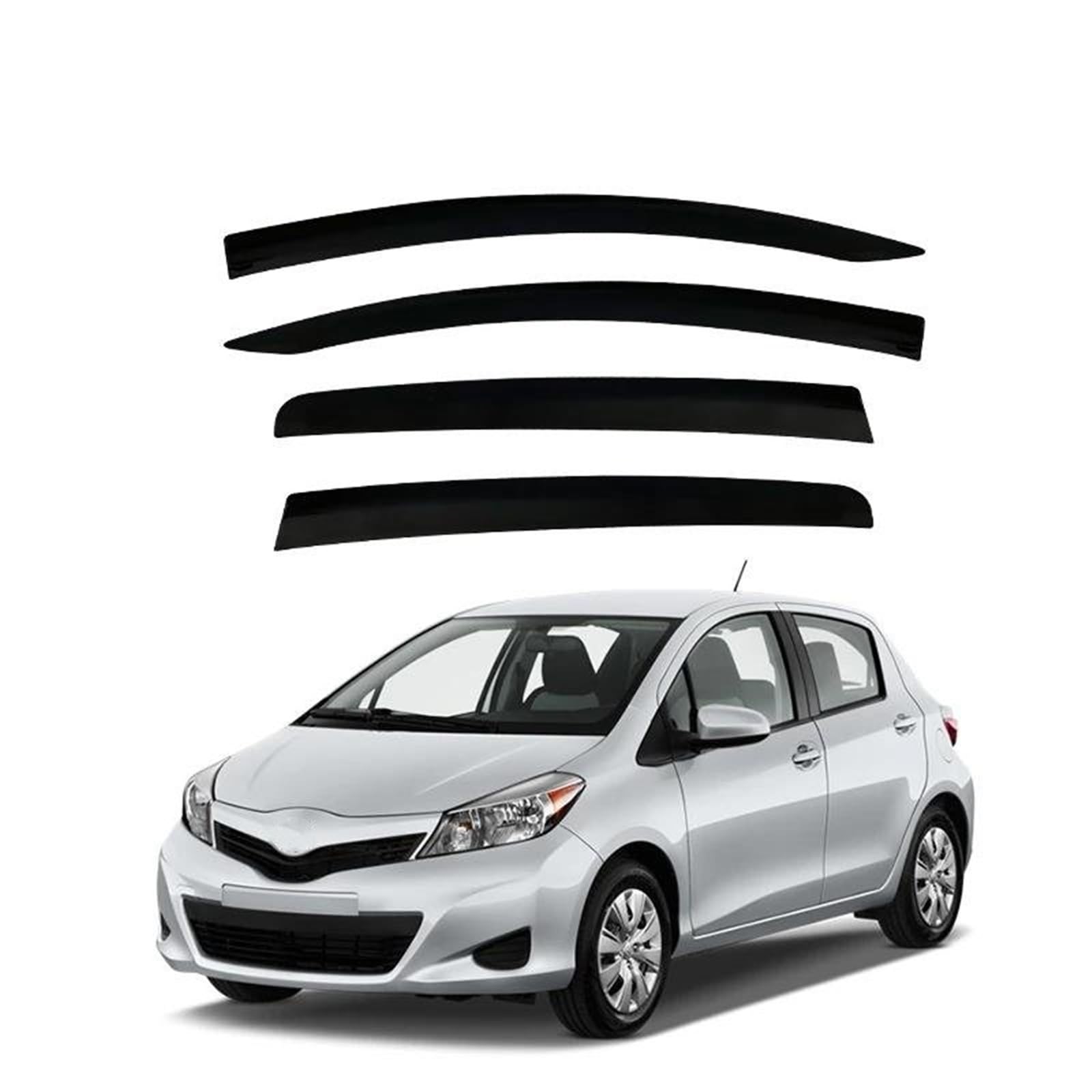 Ekeguy One Color Wind Deflectors Set For Toyota For Vitz 2011-2020 Window Visors Weathershields Wind Rain Guard Deflectors Visors Rain Guard Rain Shield