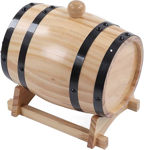 Miniatura 4 de Wine Oak Barrels, Clear Wood Grain Oak Aging Barrels for Bar (1L)