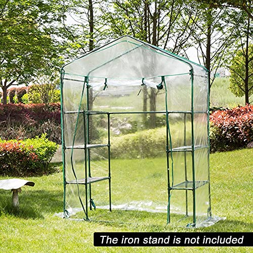 Cubierta de plástico para invernadero – Cubierta para invernadero | Cubierta para invernadero de tomate | Película de repuesto impermeable de PVC transparente | 143 x 73 x 195 cm