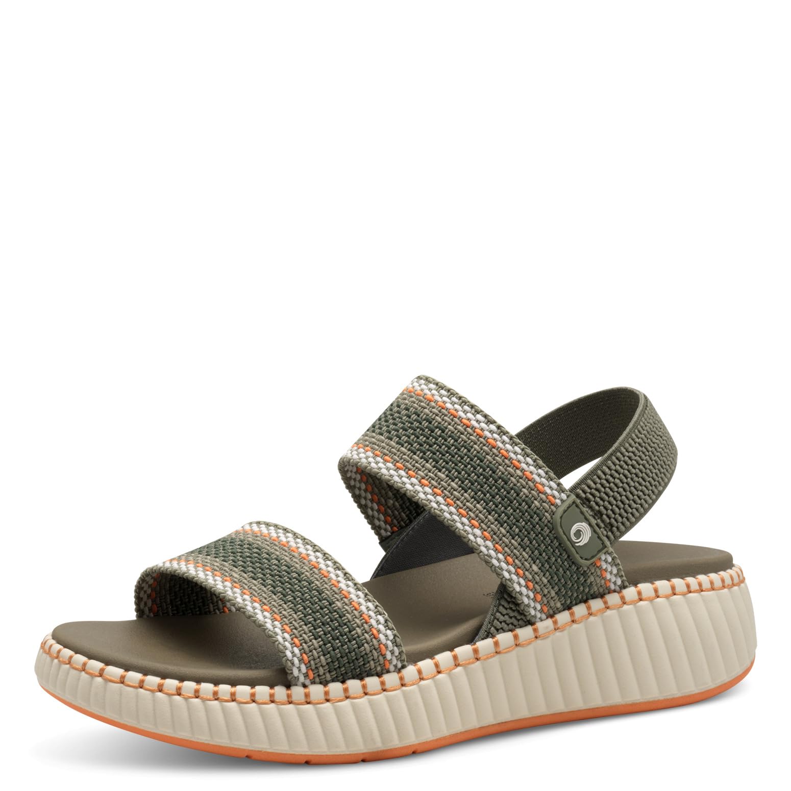 Jana Coshy Women’s Flat Sandals with Chunky Sole Comfortable, Sage Comb, 7,5 UK