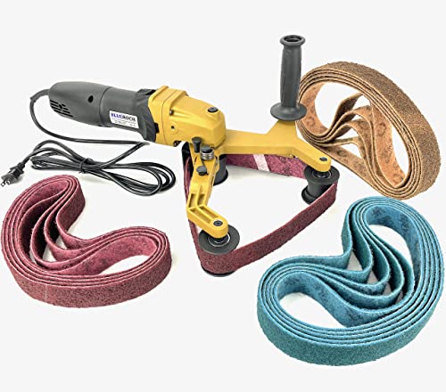 BLUEROCK Tools 40A & 15 Non-Woven Sanding Belts Pipe Polisher Grind Sander Belts