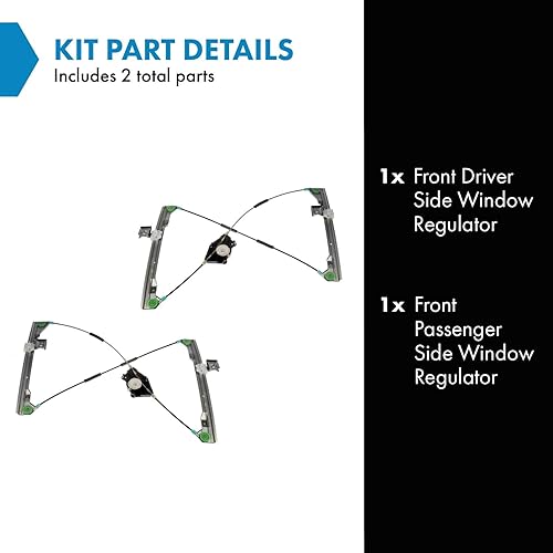 Miniatura 137 de TRQ Juego de elevalunas manual para el lado del conductor y del pasajero compatible con Chevrolet Tracker 1998 1989-1997 Geo 1989-1998 Suzuki