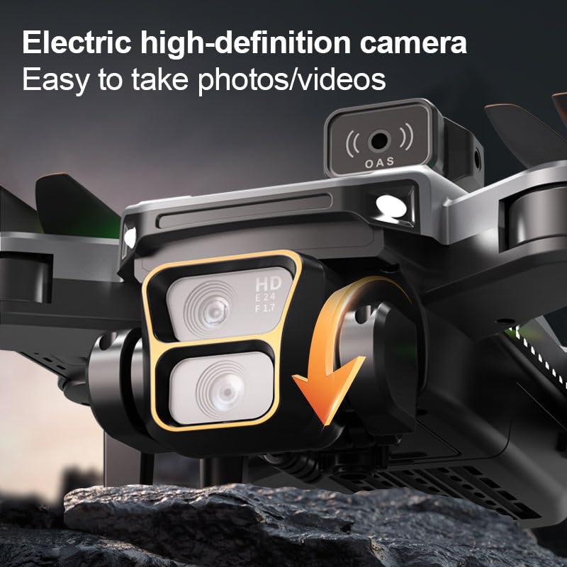 Image of Amitasha Remote Control Dual Camera Drone 4k with Brushless Motor and Obstacle Avoidance Wi-Fi Selfie Gesture RC Quadcopter with Rechargeable Battery 4.5 Inch LCD Display