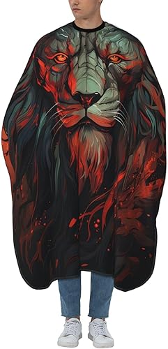 Miniatura 1 de fire Lion magic flame cool Vintage Barber Cape for Men Professional Hairdressing Cutting Salon Cape Hair Styling Cape