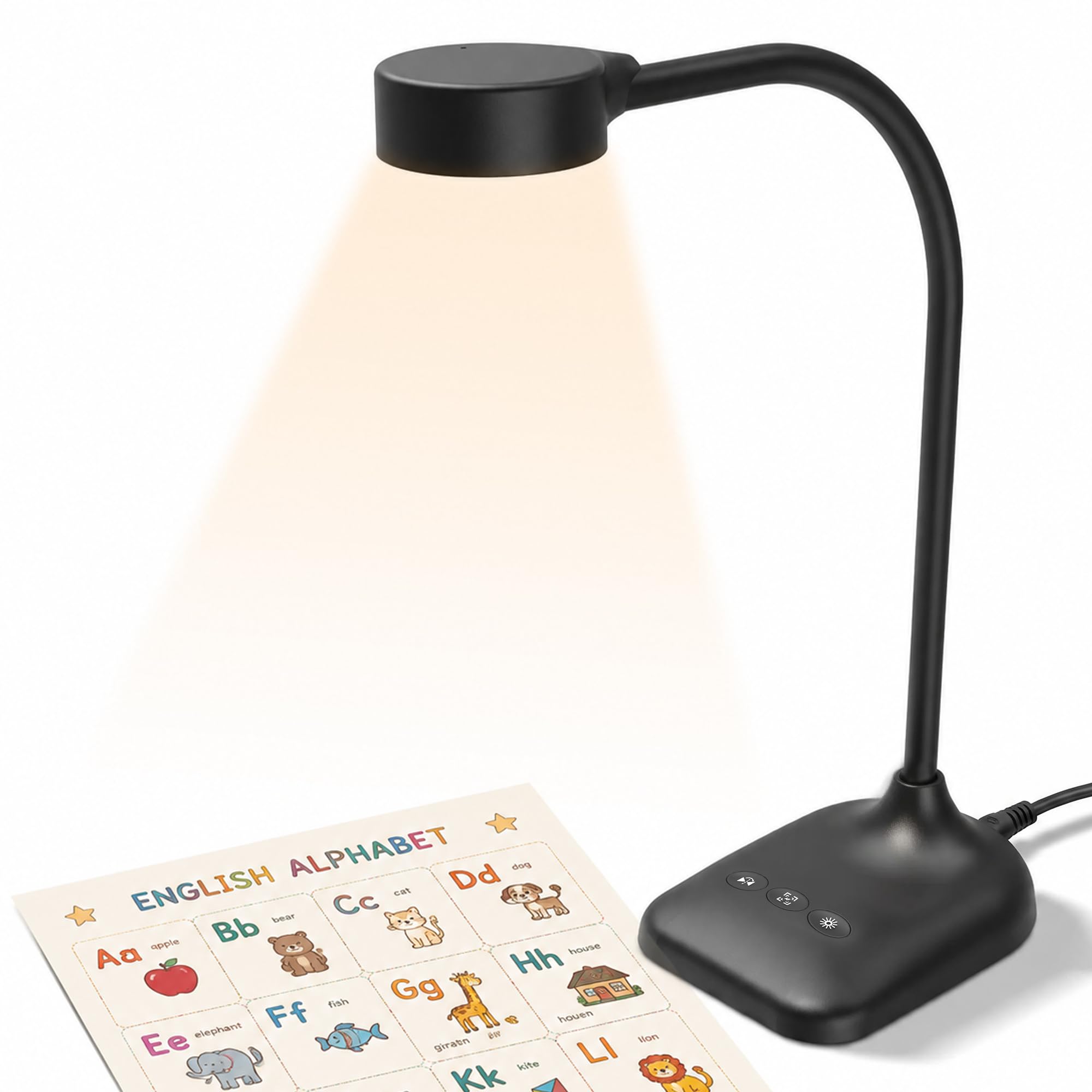 5MP Document Camera for Teachers, Overhead Webcam with Dual Mics, 3-Level LED & A3 Coverage, Image Flip/Rotation, Plug & Play USB for Mac/PC, Zoom/OBS Compatible, for Distance Learning & Live Demo-image-45
