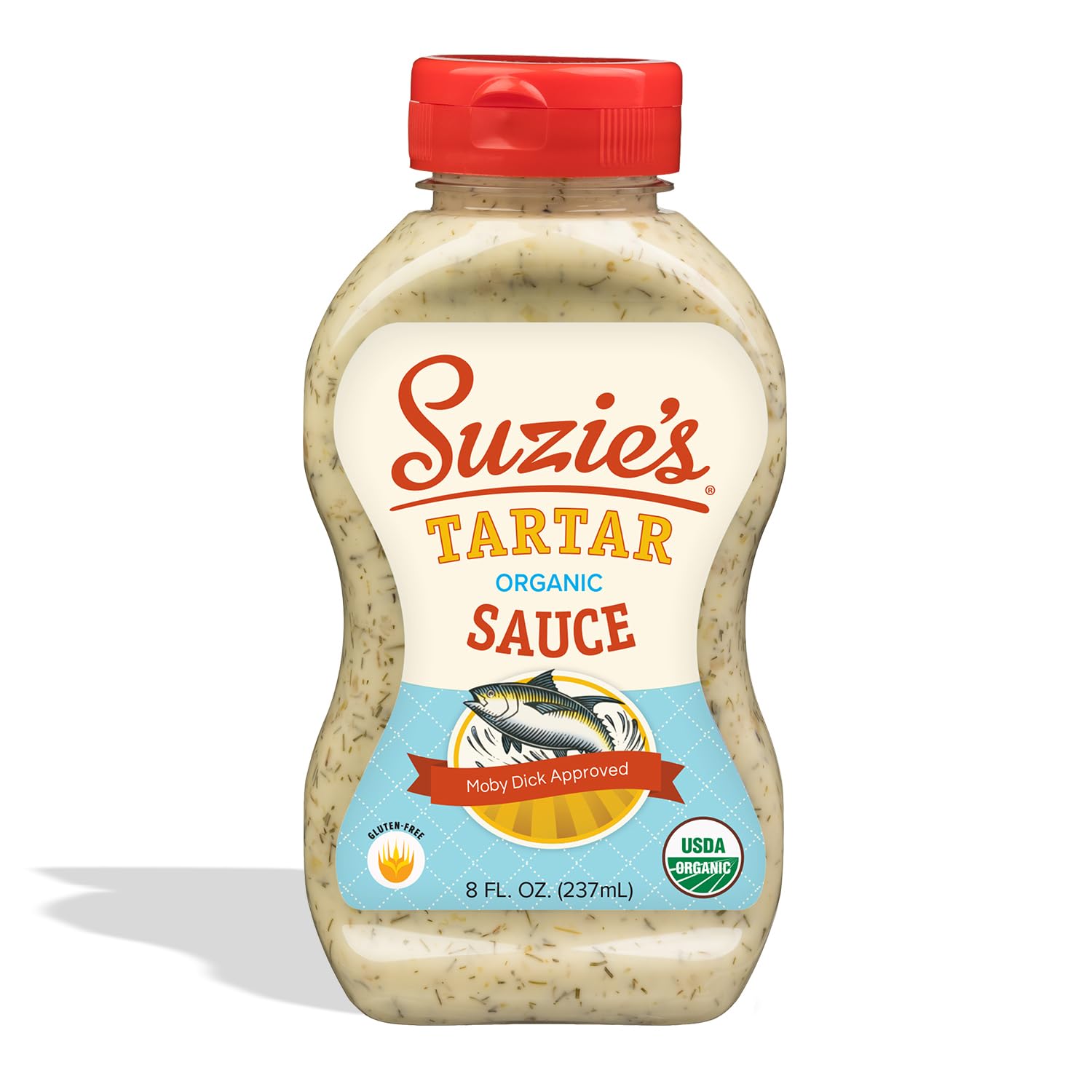 Suzie’s Organic Tartar Sauce – 8 fl oz | Certified Organic, Clean Ingredients, Gluten-Free, Non-GMO – Creamy & Tangy Seafood Condiment – Great with Fish, Fries & More