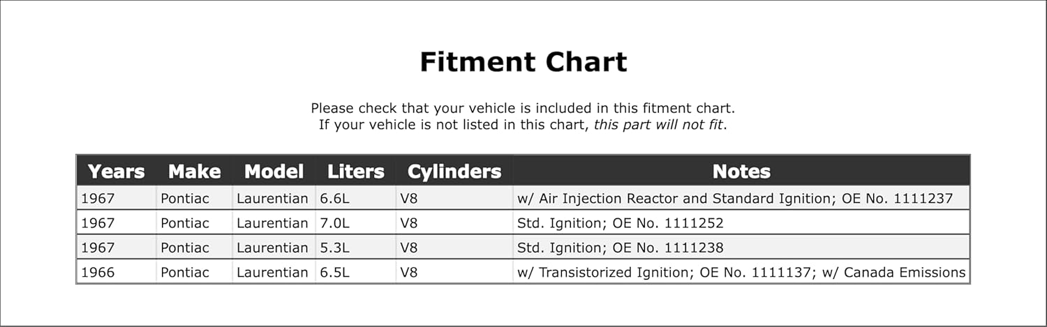 Distributor Vacuum Advance Compatible With Pontiac Laurentian 1967 1966 P-2169848