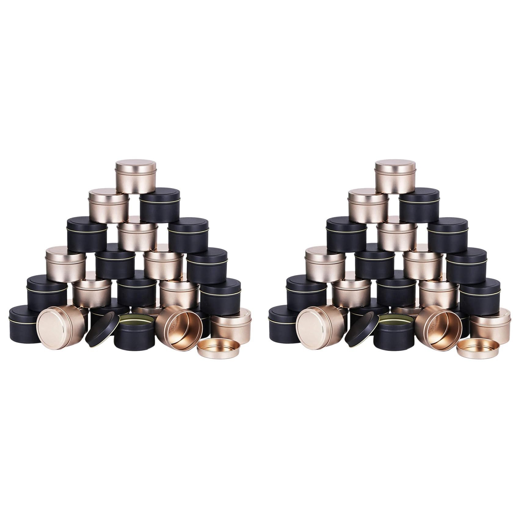 Hndhbfgrt 48 Pack Candle Tin Cans with Lids, 4 Oz, Metal Candle Jars for DIY Candle Making, Arts & Crafts, Party Favors and Gifts