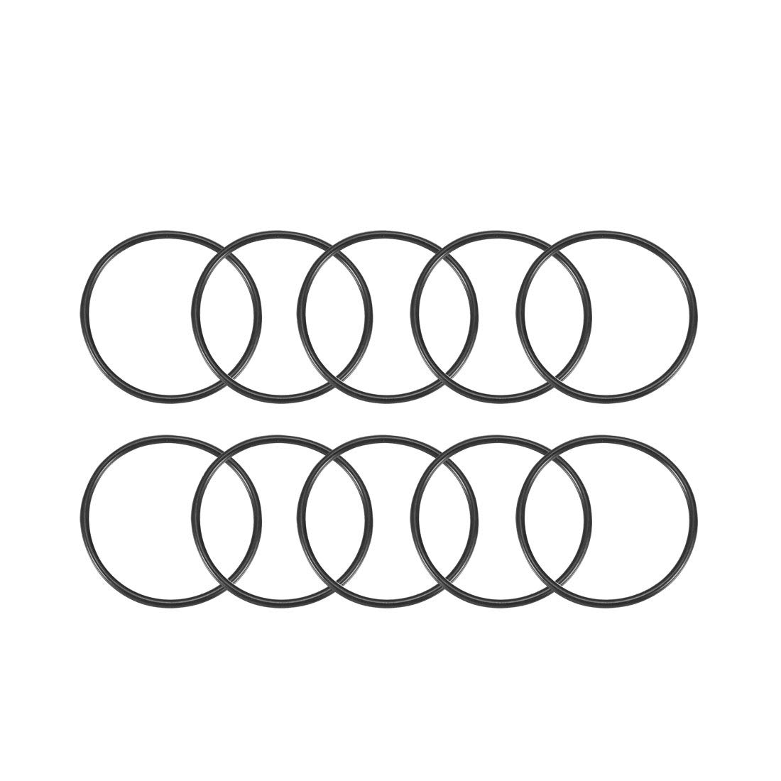Uxcell Black Sourcing Map Nitrile Rubber O-Rings, 50Mm Od 45Mm Id 2.5Mm Width, Metric Sealing Gasket, Pack Of 10