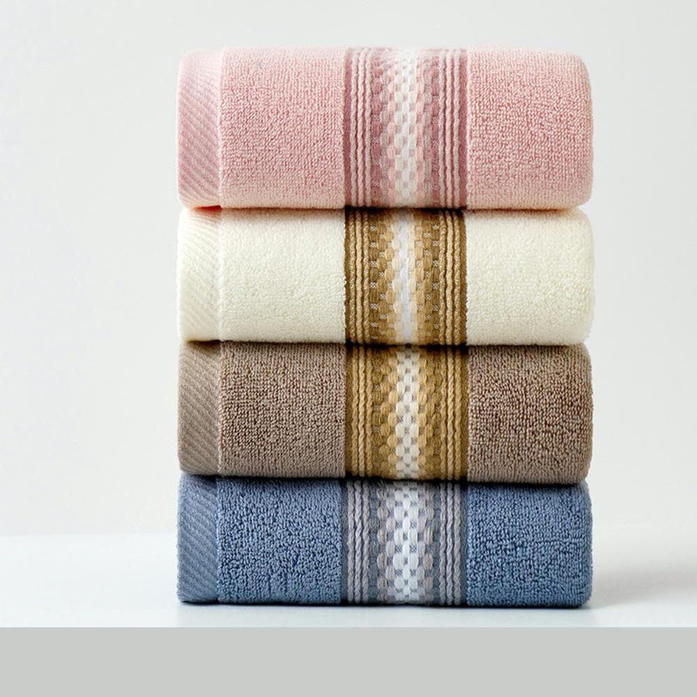 Serviette de toilette en coton épais : lot de 4 linges de visage doux de qualité supérieure