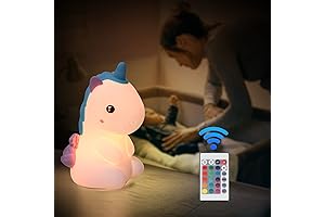 Unicorn Night Light for Kids, Kawaii Decor Lamp with Remote Control for Girls, Boys, Toddler