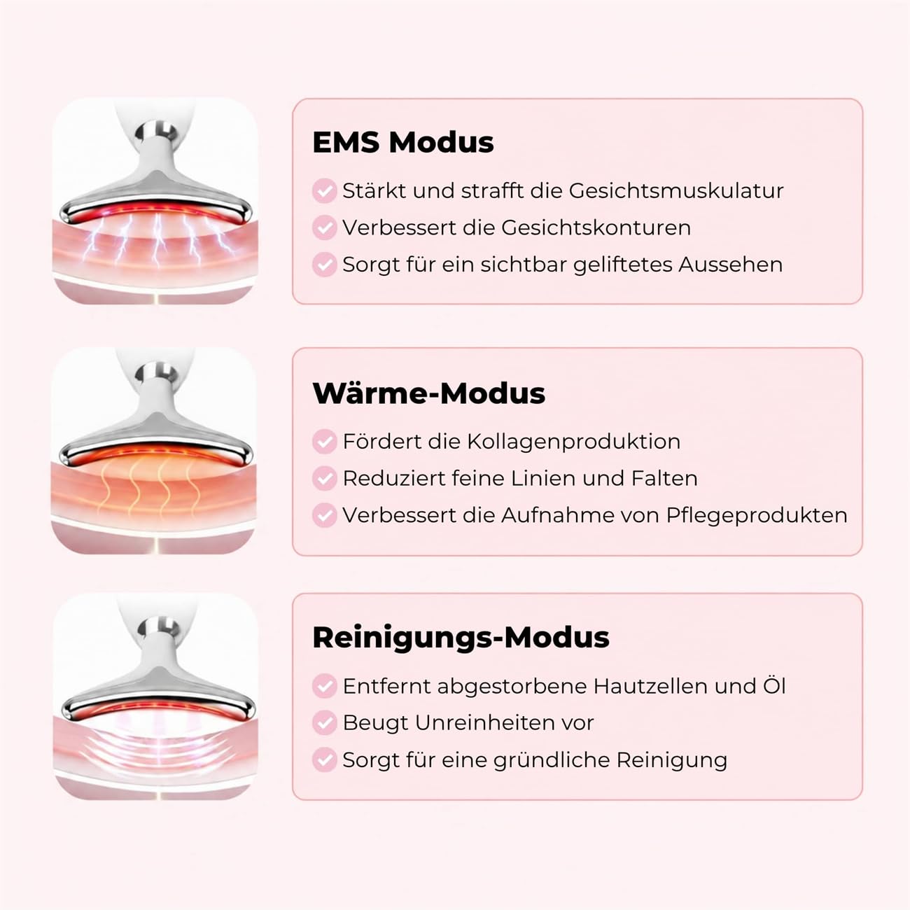 7-in-1 Gesichtsmassagegerät mit EMS & LED – Hautstraffung & Anti-Falten