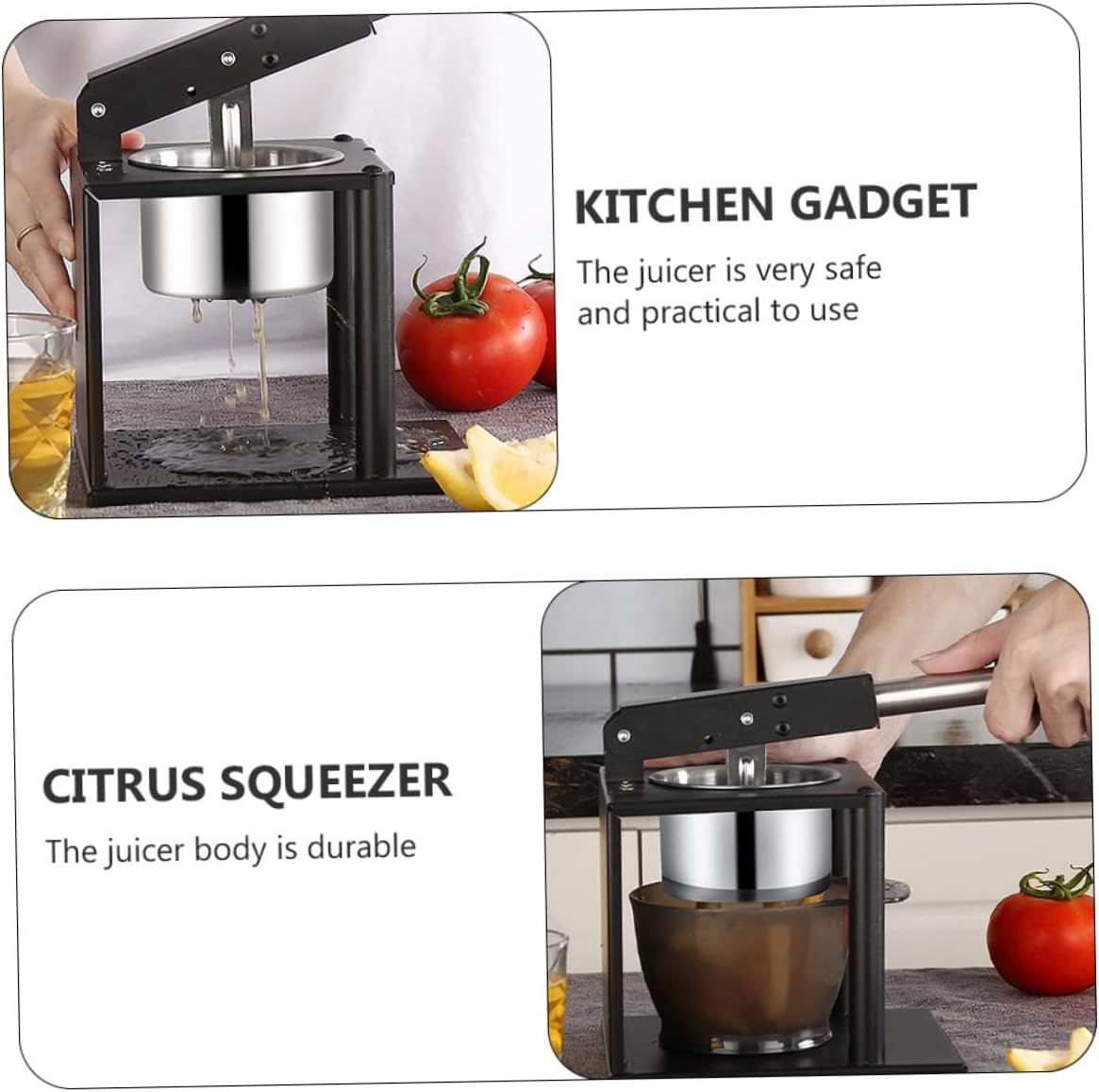 Manual Fruit Squeezer Hand Press Citrus Juicer for Oranges Lemons Pomegranates Easy to Use Sturdy Fruit Juicer for Home and Market Safe Practical Handheld Juice Extractor