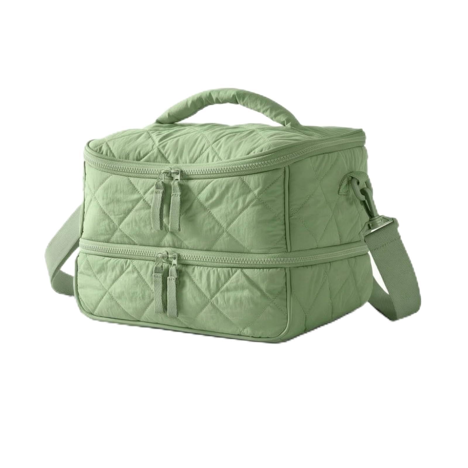 Bolsa para Pintauñas Uñas | la Resisn Al Agua, Neceser Maquillaje, Impermeable, Neceser Maquillaje con Asa, para Viajes, Verde