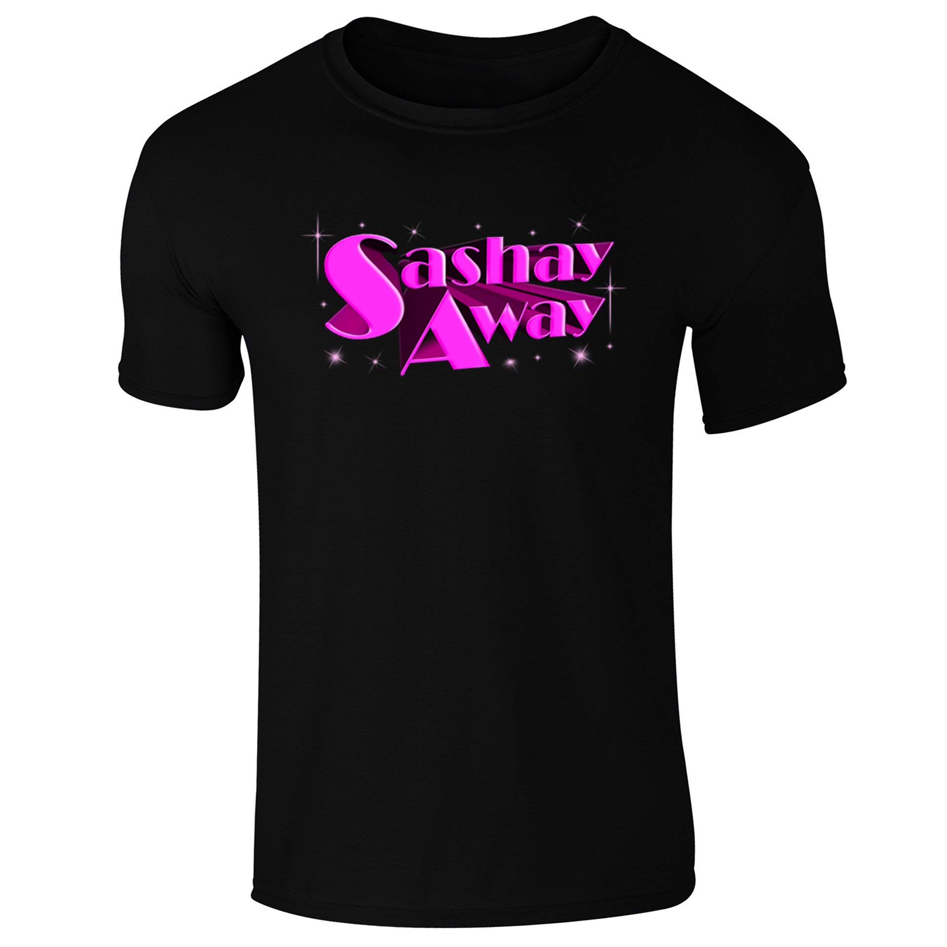 Flip Men's Black Sashay Away Ru Paul Inspired Drag Race Queen T-Shirt (L)