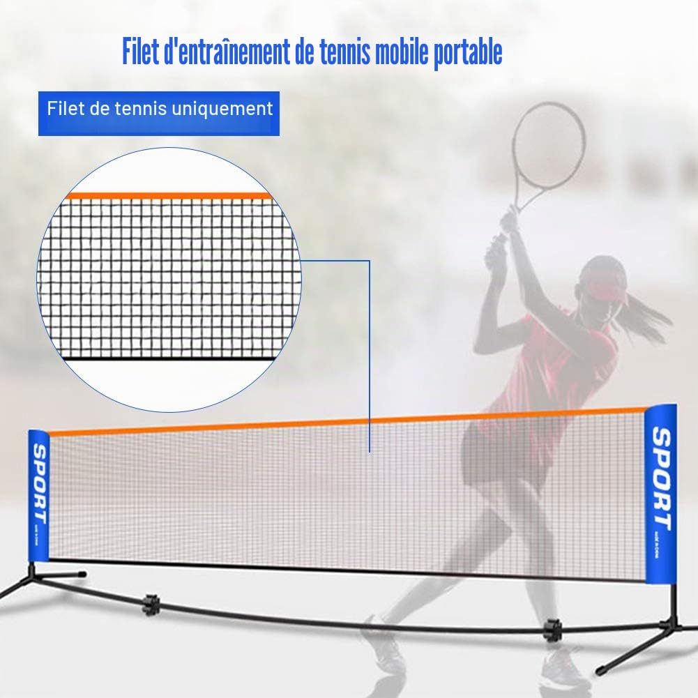 Filet de Tennis Portable, Filet de Sport Pliable pour Badminton, Volleyball, Tennis et Autres Jeux