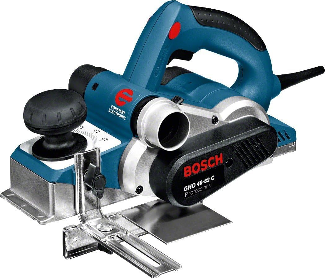Bosch Professional GHO 40-82 C - Cepillo eléctrico (14000 rpm, profundidad hasta 4 mm, velocidad constante, en maletín) + Bosch Professional Bolsa de polvo para cepillo manual