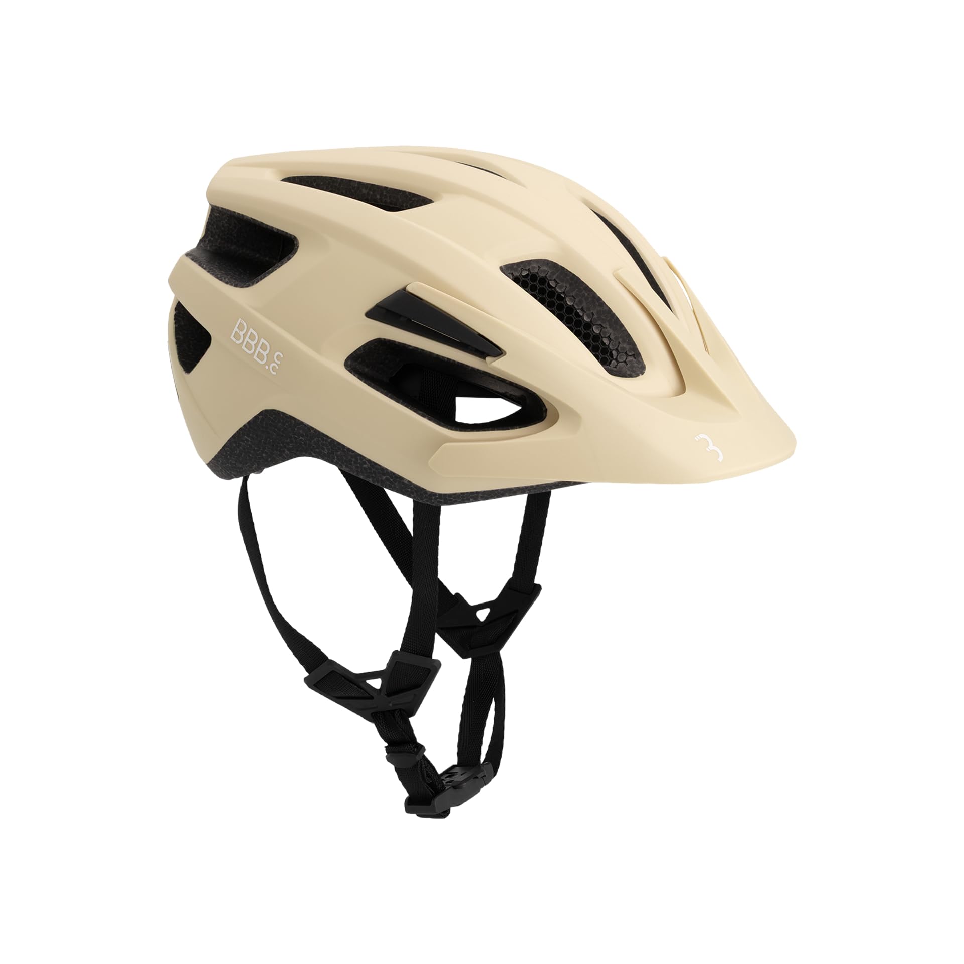 BBB Cycling Helmet Bike Adult MTB And Road Bike Lightweight Helmet Adult Bike Helmet With Detachable Visor Kite 3.0 Fidlock BHE-30 Matt Sand L (58-61cm)