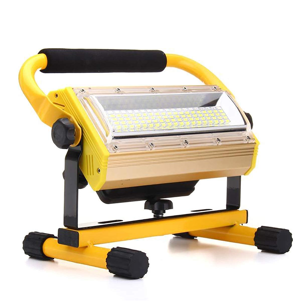 Luce di inondazione Portatile a LED da 100 W 100 LED 8000LM, Lampada da Lavoro Ricaricabile, [100 LED, equivalente a 1000 W] Lampada da Cantiere Impermeabile, Durata della Batteria Continua per 5 Ore