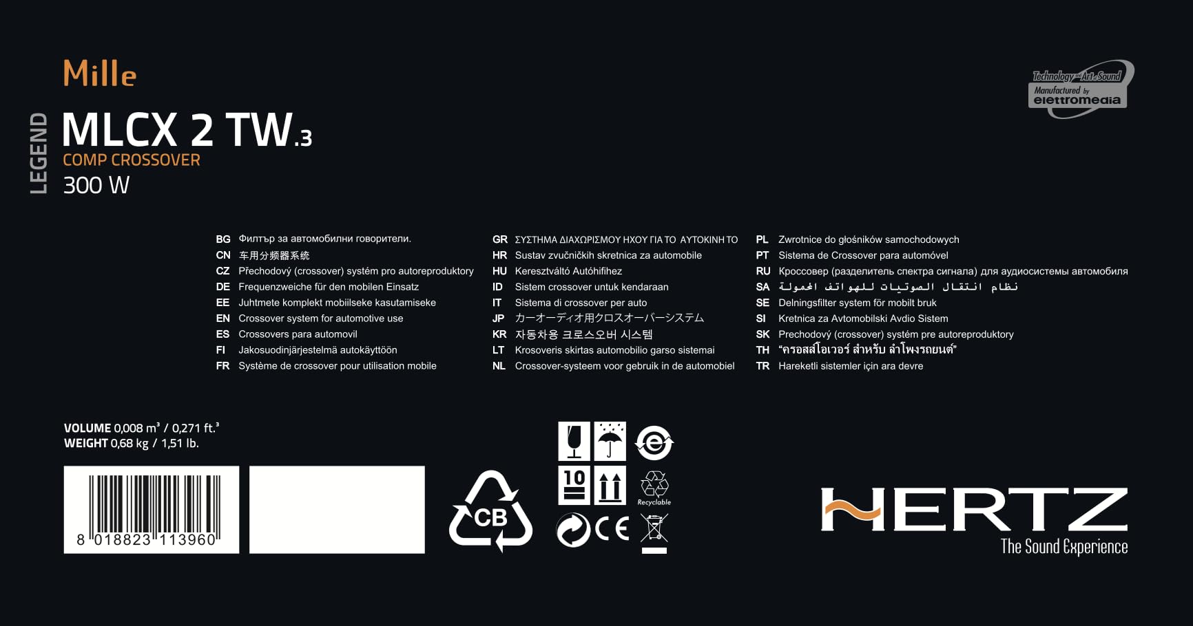 Amazon.com: HERTZ Mille Legend Series MLCX-2-TW3 2-Way Crossover