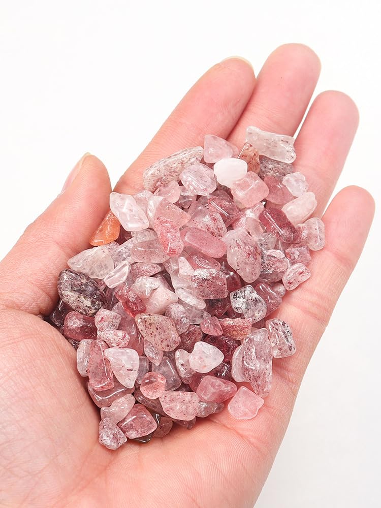 Amazon.co.jp: 200g 天然ピンククリスタルクラッシュストーン 5-7mm