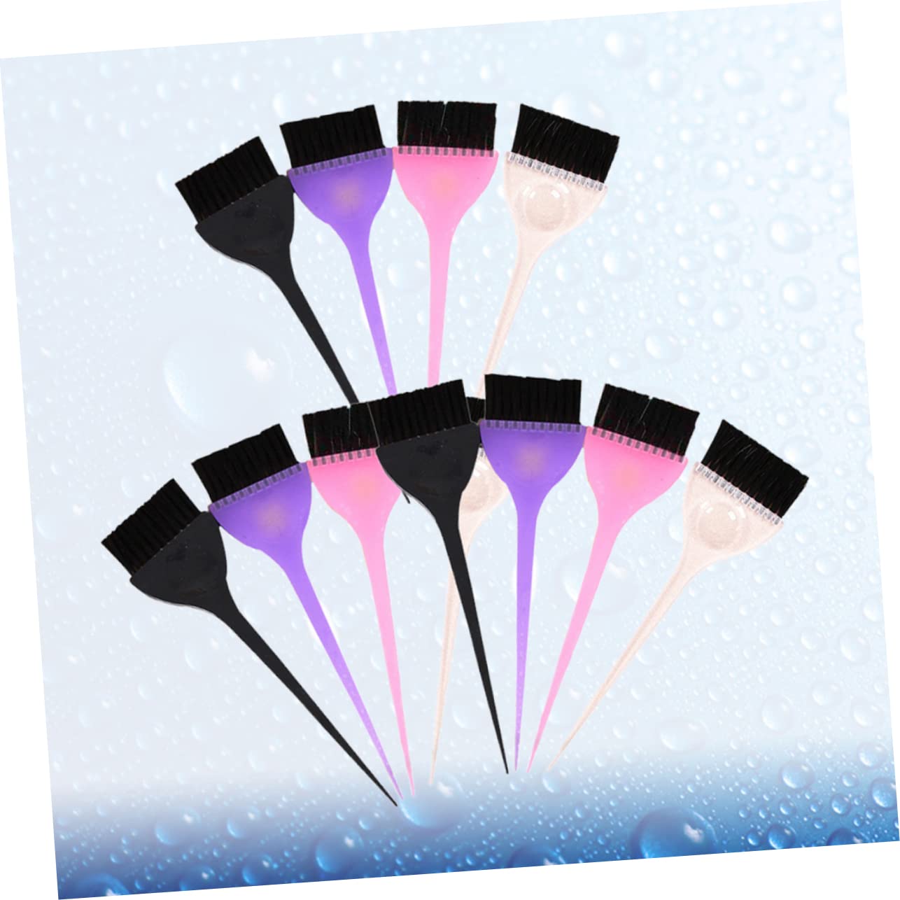 TOVINANNA 14pc Set Professional Hair Tint Brush for Dyeing Hair Brush Smooth Handle Salon Home Use Random