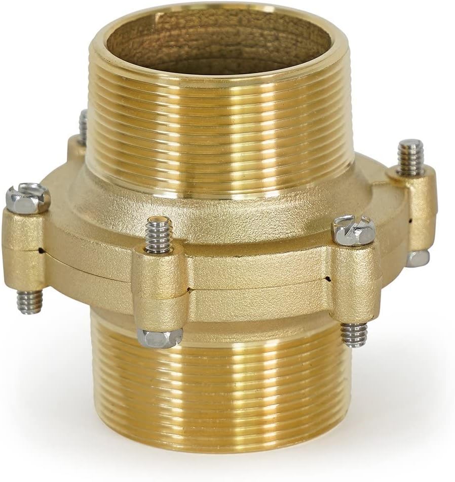 Fleck 2" Brass Drain Line Flow Control Less/Buttons (100 Gallons Per Minute Max) 60711-01