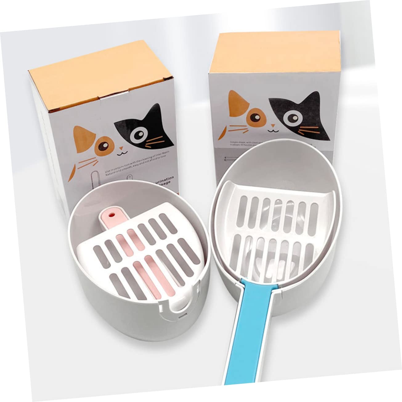 5 palas para arena de gatos, pala para excrementos de gatos, soporte para pala para arena, pala para limpiar arena, pala para excrementos de gatitos, pala para arena con soporte, pala para arena con