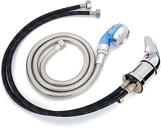 Shampoo Bowl Faucet, Basin Faucet Shower Head Wash Hair Tap Mixing Valve, Salon Sink Faucet for Salon Punch Shampoo Bed Bowl or Backwash Unitm, with 120cm Hose Basin Faucet Shower Head