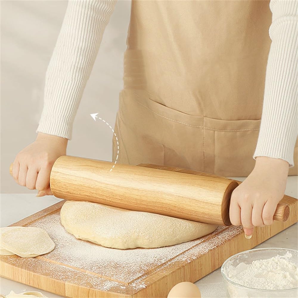Rodillos Rodillo De Amasar For El Hogar Madera para Uso en la Cocina(40cm)