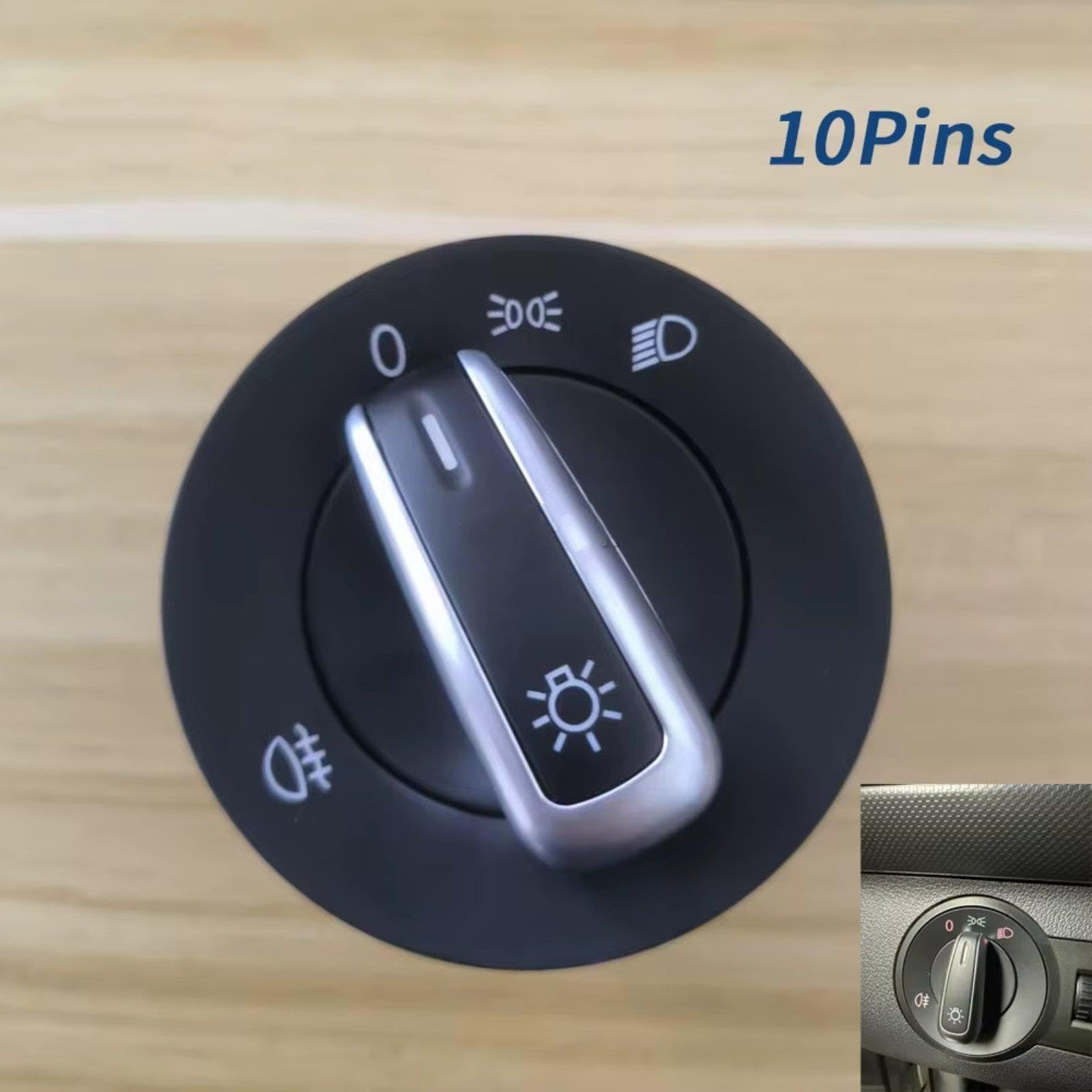 Unità Controllo Interruttore Fari Per Per Jetta Per CC Per Caddy III