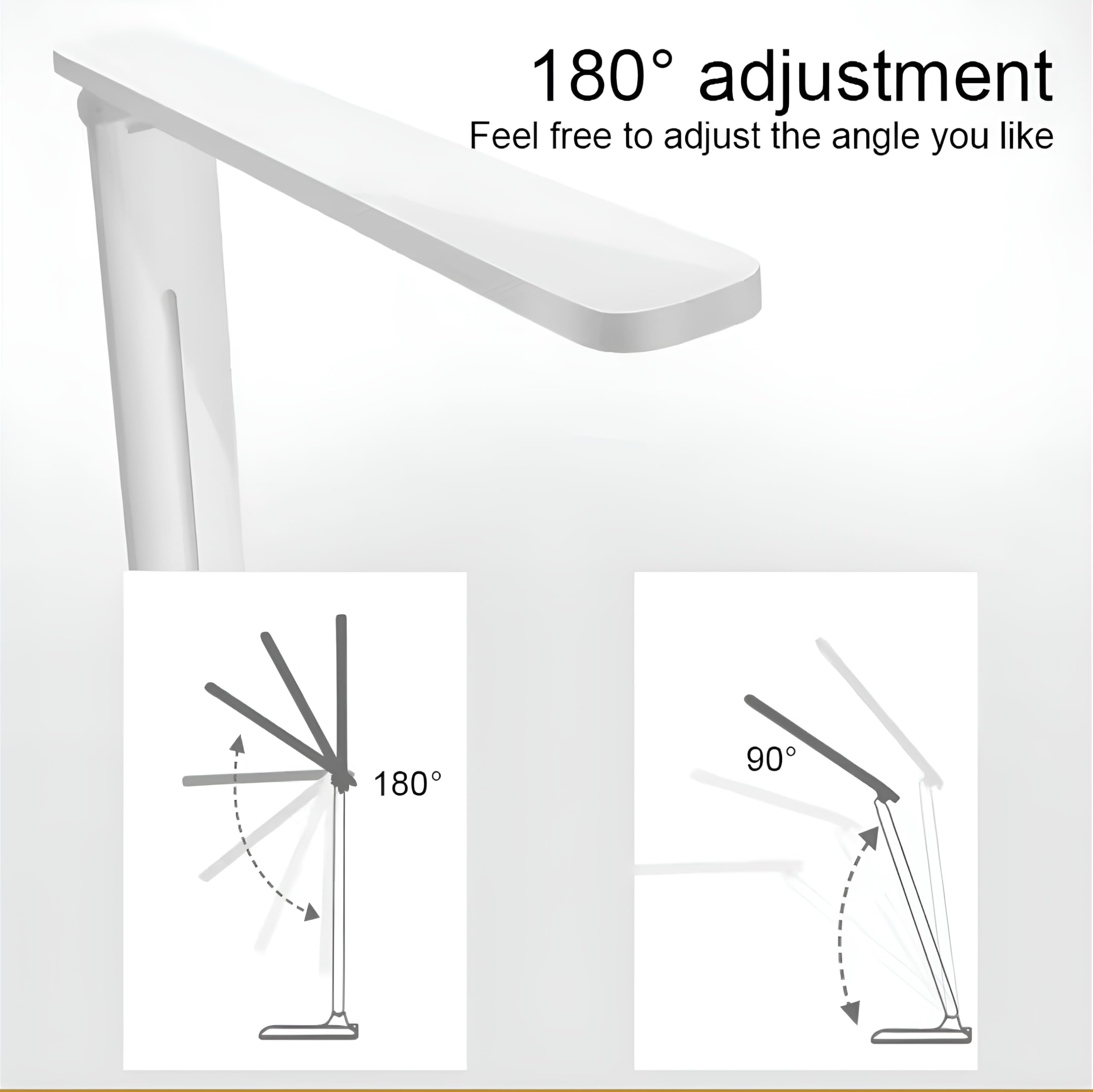 Lámpara de Escritorio LED Regulable con Control Táctil, 3 Modos de Luz y 3 Niveles de Brillo Ajustable, Flexo Flexible 180°, Lámpara de Mesa para Lectura, Estudio, Oficina, Cuidado Ocular, Relajació
