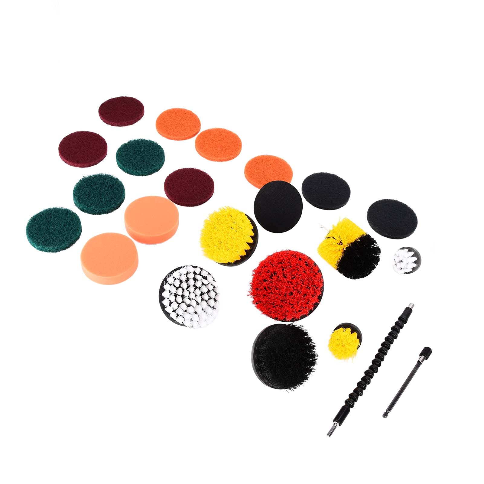Plastic PP Drill Scrubbing Brush Set for Bathroom Surfaces Cleaning 24Pcs Electric Power Scrubber Brushes